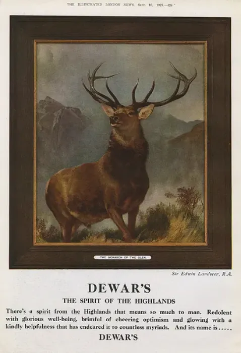 Framed Print : Dewars advert - The Monarch of the Glen