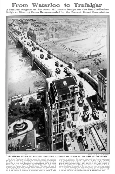 Framed Print : A diagram of the proposed Charing Cross Bridge Framed Print : A diagram of the proposed Charing Cross Bridge