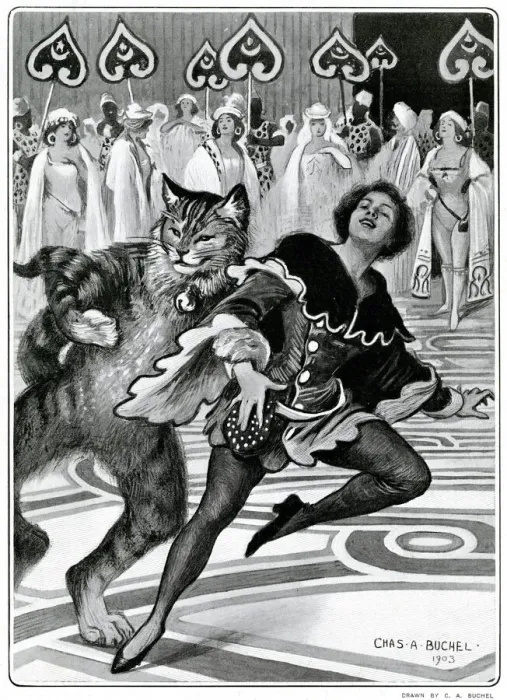 Framed Print : Dick Whittington and his cat at the London Hippodrome