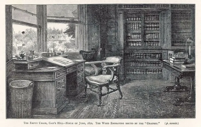 Framed Print : Dickens  /  Empty Chair