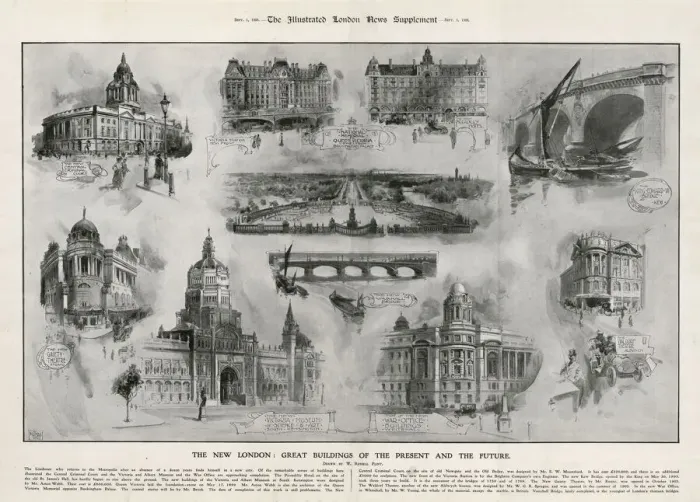 Framed Print : different Buildings and Bridges in London Framed Print : different Buildings and Bridges in London