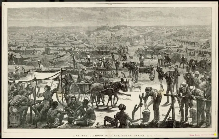 Framed Print : Digging for diamonds in South Africa Framed Print : Digging for diamonds in South Africa