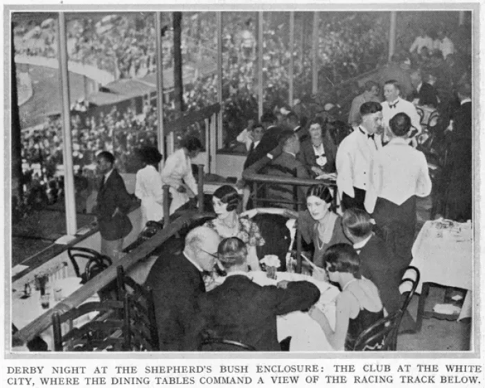 Framed Print : Dining at White City greyhound derby, 1932 Framed Print : Dining at White City greyhound derby, 1932