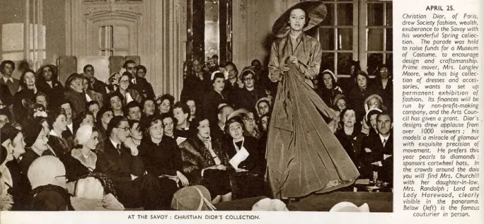 Framed Print : Dior fashion show at the Savoy, 1950 Framed Print : Dior fashion show at the Savoy, 1950