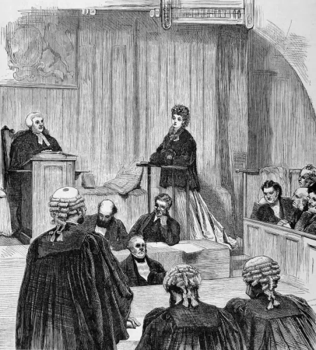 Framed Print : Divorce Court 1870 Framed Print : Divorce Court 1870