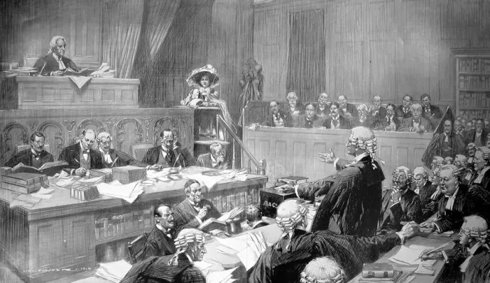 Framed Print : Divorce Court 1910 Framed Print : Divorce Court 1910
