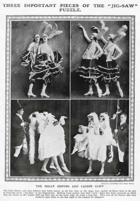 Framed Print : The Dolly Sisters and Laddie Cliff in Jig-saw at Hippodrome