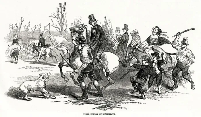 Framed Print : Donkey Rides on Blackheath, London, Easter Monday 1847 Framed Print : Donkey Rides on Blackheath, London, Easter Monday 1847