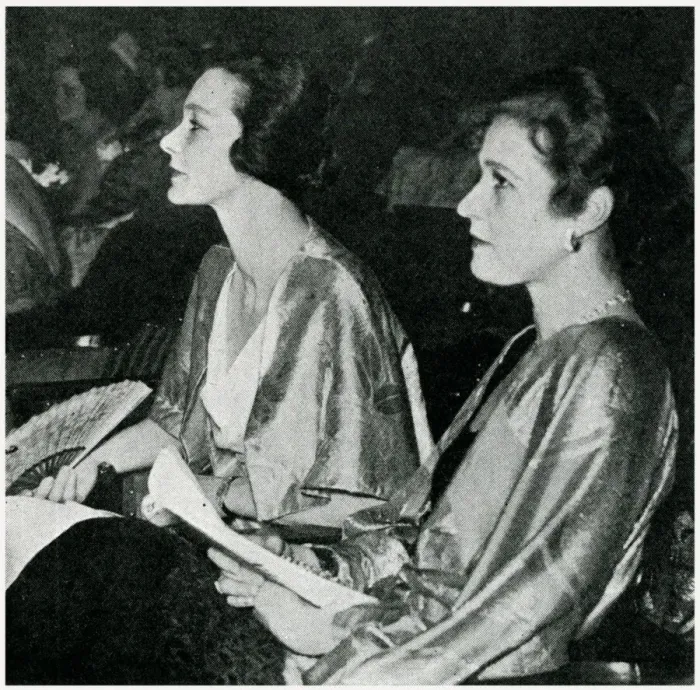 Framed Print : Doris and Anna Zinkeisen at the theatre Framed Print : Doris and Anna Zinkeisen at the theatre