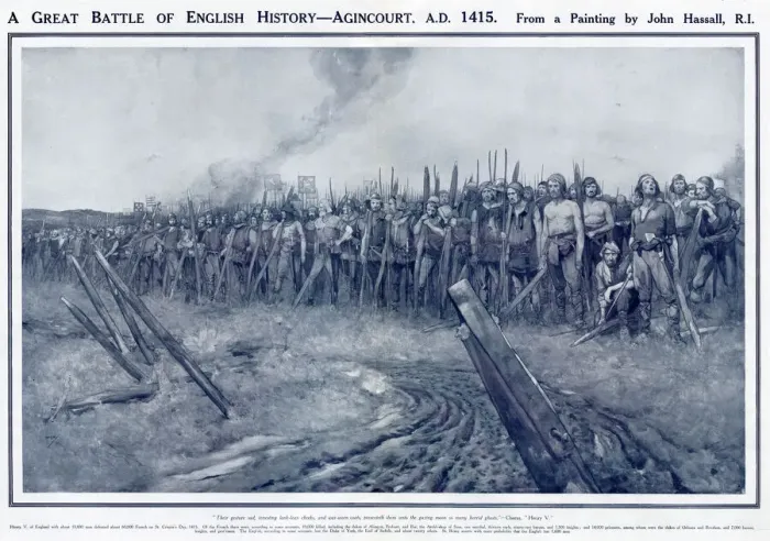 Framed Print : Double page spread in The Sphere showing British warriors lined up waiting before Framed Print : Double page spread in The Sphere showing British warriors lined up waiting before