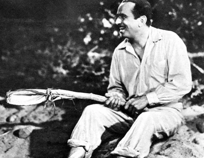 Framed Print : Douglas Fairbanks playing Mr Robinson Crusoe, 1932