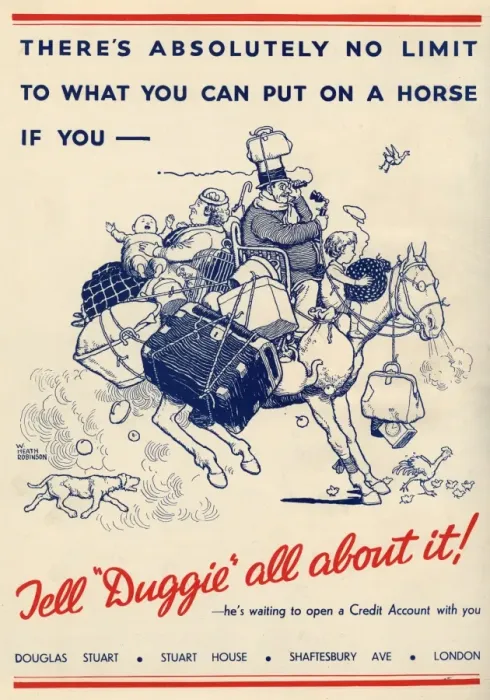 Framed Print : Douglas Stuart advertisement by William Heath Robinson Framed Print : Douglas Stuart advertisement by William Heath Robinson