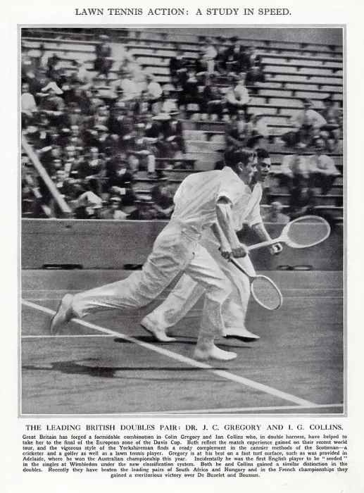 Framed Print : Dr J C Gregory and Ian G Collins - British doubles pairing