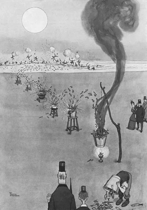 Framed Print : Drawing Red Herrings by Heath Robinson Framed Print : Drawing Red Herrings by Heath Robinson