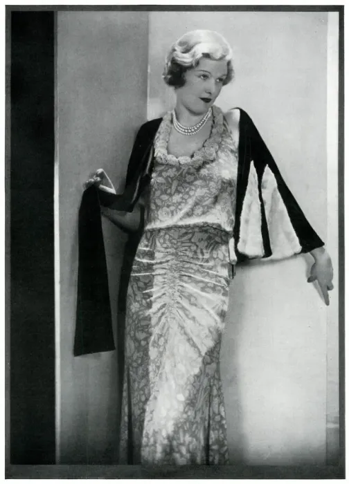 Framed Print : Dress and cape by Molyneux, 1932 Framed Print : Dress and cape by Molyneux, 1932