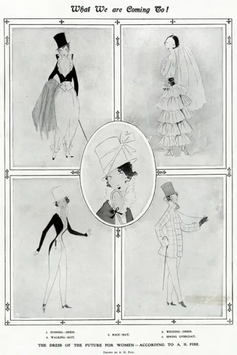 Framed Print : Dress of the Future for Women according to Annie Fish Framed Print : Dress of the Future for Women according to Annie Fish
