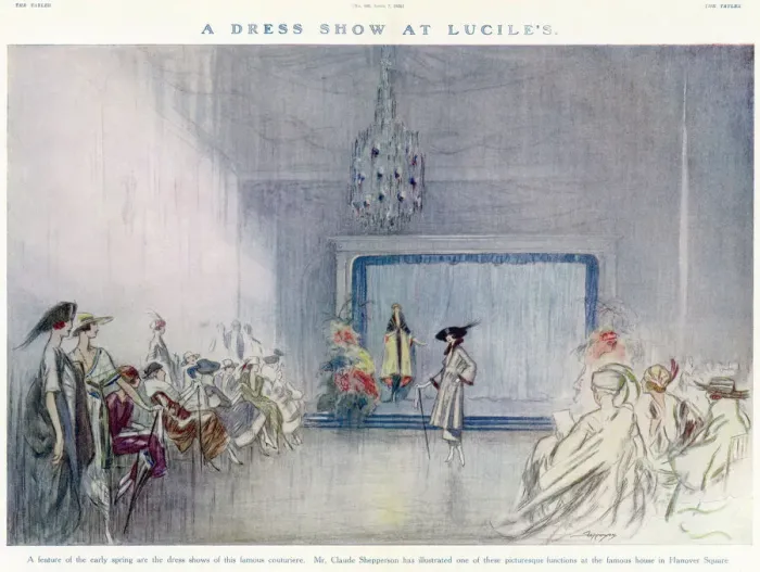 Framed Print : A dress show at Luciles fashion house Framed Print : A dress show at Luciles fashion house