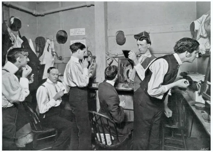 Framed Print : Dressing room at New York Theatre 1905 Framed Print : Dressing room at New York Theatre 1905