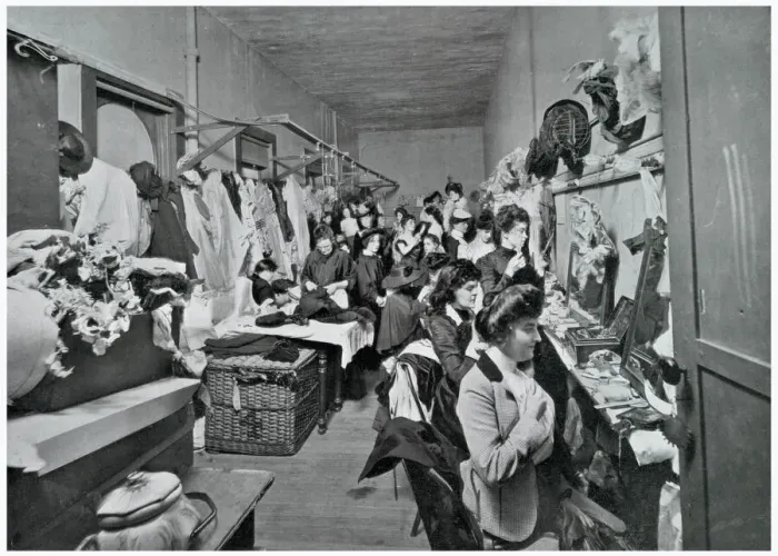 Framed Print : Dressing room at New York Theatre 1905 Framed Print : Dressing room at New York Theatre 1905