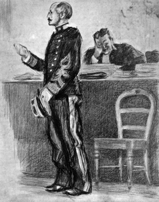 Framed Print : Dreyfus Stands Trial