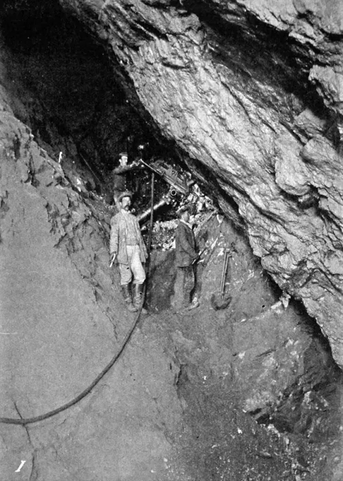 Framed Print : Drilling at Gwynfynydd Gold Mine, Wales, 1911 Framed Print : Drilling at Gwynfynydd Gold Mine, Wales, 1911