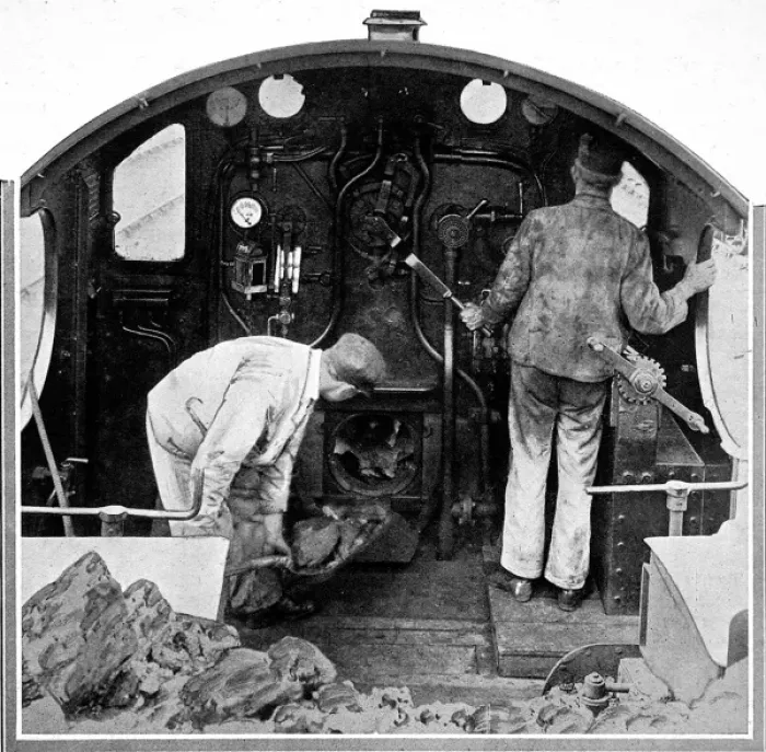 Framed Print : Two drivers in the cab of the Saint Bartholomew Framed Print : Two drivers in the cab of the Saint Bartholomew