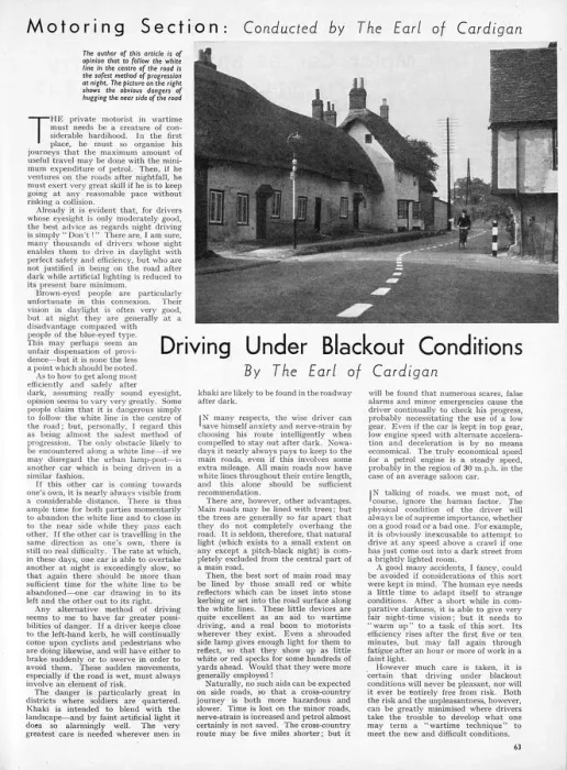 Framed Print : Driving under blackout conditions, 1939 Framed Print : Driving under blackout conditions, 1939