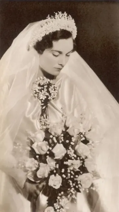 Framed Print : The Duchess of Gloucester on her wedding day Framed Print : The Duchess of Gloucester on her wedding day