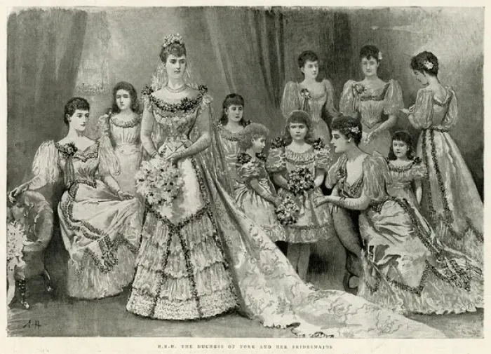 Framed Print : Duchess of York with bridemaids Framed Print : Duchess of York with bridemaids
