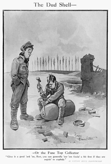 Framed Print : The Dud Shell, by Bairnsfather Framed Print : The Dud Shell, by Bairnsfather