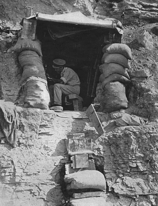 Framed Print : A Dug-Out in the Dardanelles