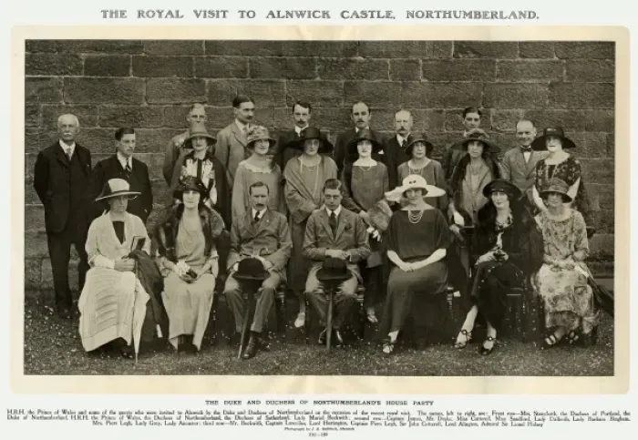 Framed Print : The Duke and Duchess of Northumberlands house party
