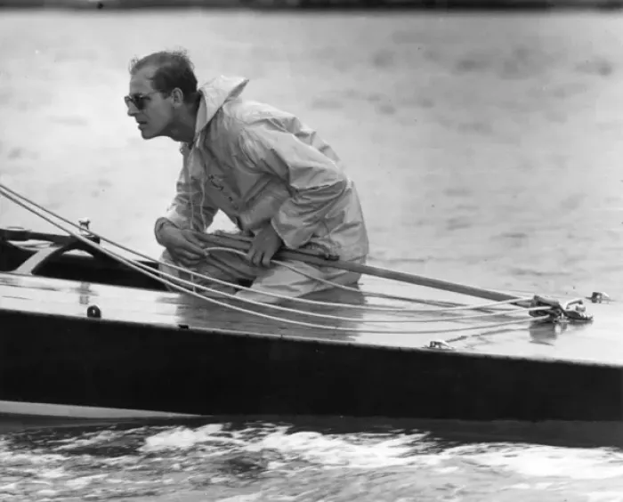 Framed Print : The Duke of Edinburgh competing at Cowes Framed Print : The Duke of Edinburgh competing at Cowes