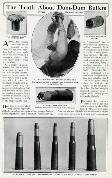 Framed Print : Dum-dum bullets used during WW1