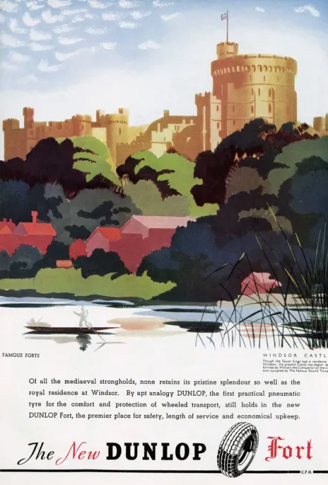 Framed Print : Dunlop advertisement, Windsor Castle