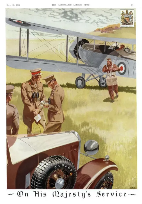 Framed Print : DUNLOP TYRE AD PLANE Framed Print : DUNLOP TYRE AD PLANE