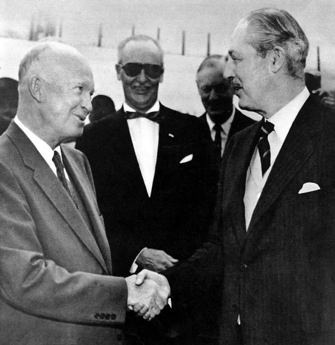 Framed Print : Dwight D Eisenhower and Harold Macmillan, Bermuda, 1957 Framed Print : Dwight D Eisenhower and Harold Macmillan, Bermuda, 1957