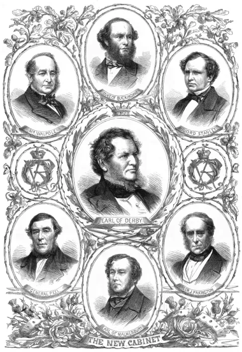 Framed Print : The Earl of Derbys Cabinet, 1867 Framed Print : The Earl of Derbys Cabinet, 1867