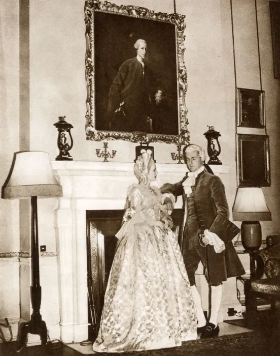 Framed Print : The Earl of Jersey at the Georgian Ball, Osterley Park, 1939