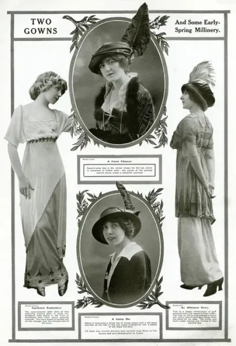 Framed Print : Early spring clothing for women 1913 Framed Print : Early spring clothing for women 1913
