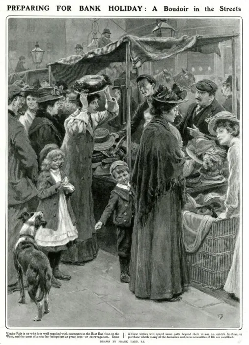 Framed Print : East End Street Market, London, 1909 Framed Print : East End Street Market, London, 1909