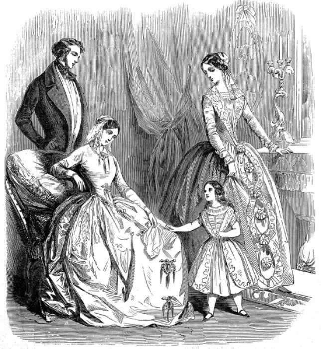 Framed Print : Easter Fashions for March, 1847 Framed Print : Easter Fashions for March, 1847