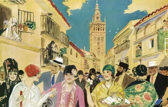 Framed Print : Easter Morning in Seville in Peter Framed Print : Easter Morning in Seville in Peter