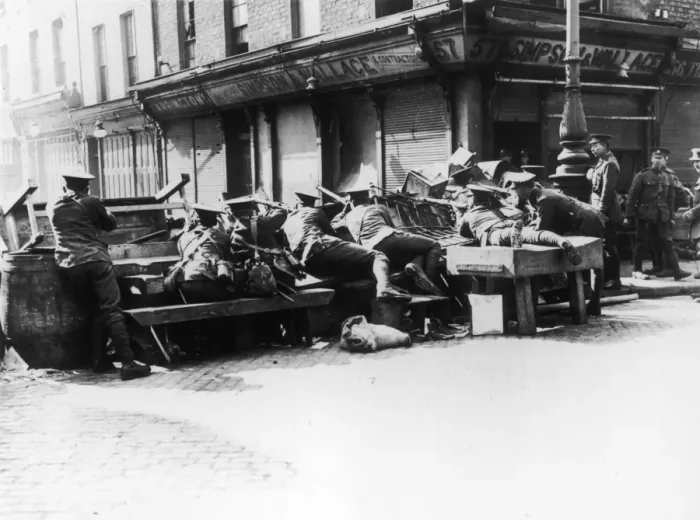 Framed Print : Easter Rising / Barricade Framed Print : Easter Rising / Barricade