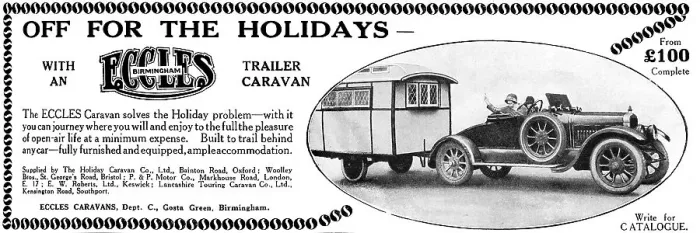 Framed Print : Eccles caravan advertisement Framed Print : Eccles caravan advertisement