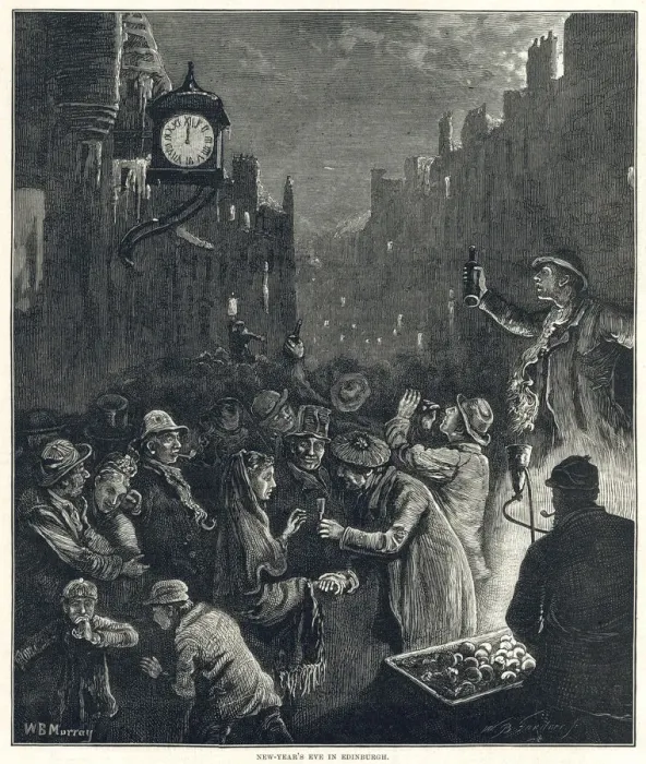 Framed Print : Edinburgh at New Years Eve 1876 Framed Print : Edinburgh at New Years Eve 1876