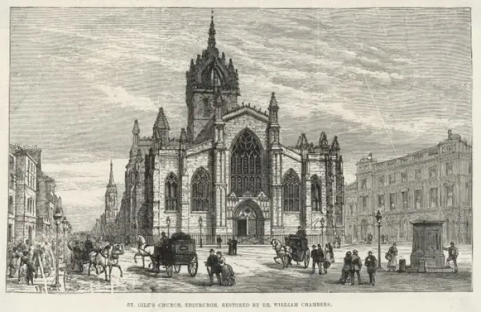 Framed Print : Edinburgh  /  St Giles 1883