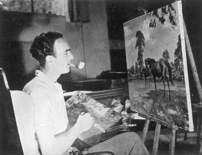 Framed Print : Edward Seago in his studio Framed Print : Edward Seago in his studio