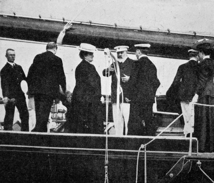 Framed Print : Edward VII on board the Britannia Framed Print : Edward VII on board the Britannia