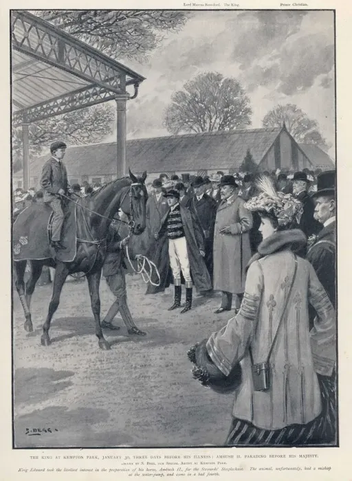 Framed Print : Edward VII at Kempton Park races Framed Print : Edward VII at Kempton Park races
